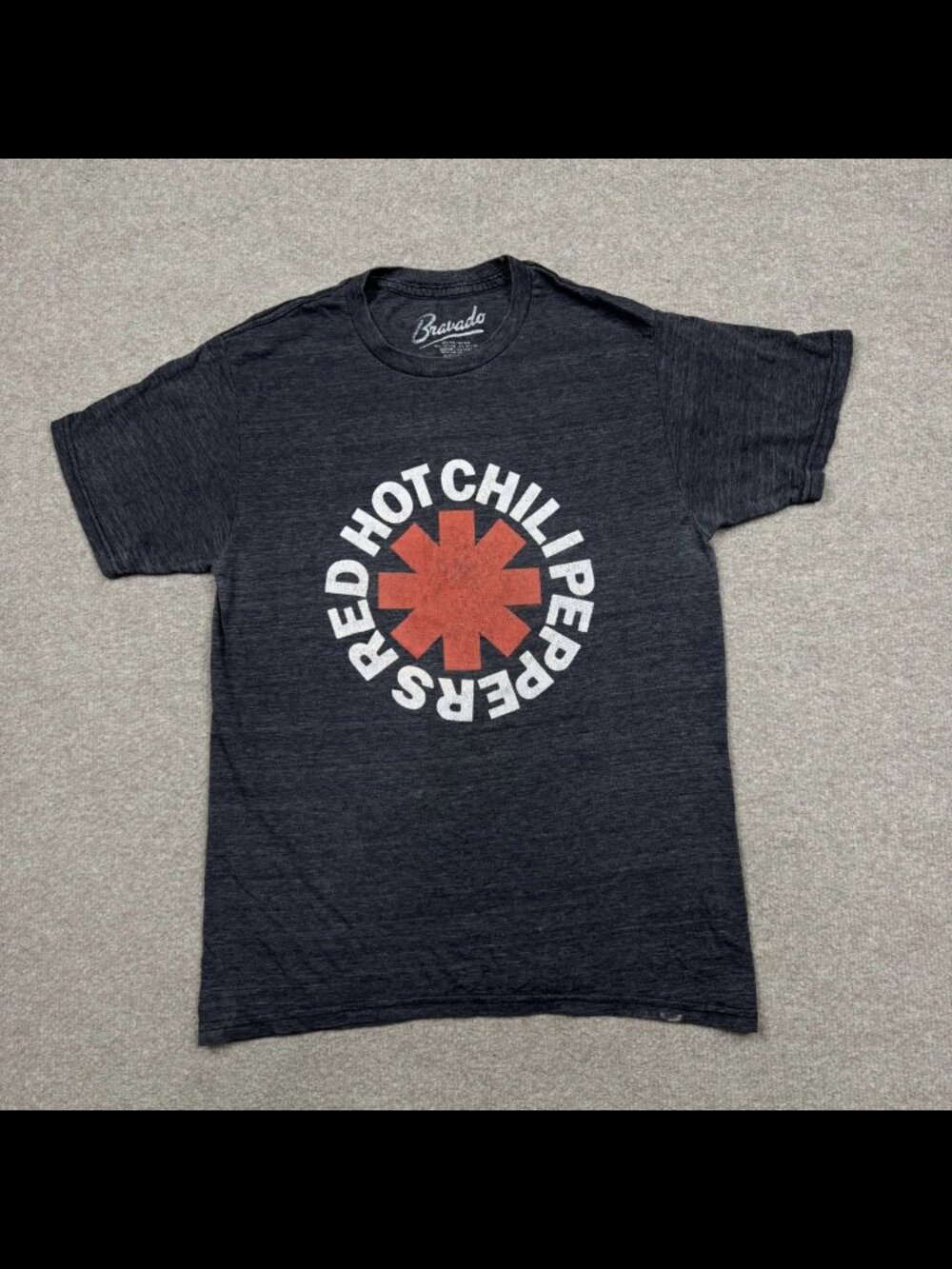 Red Hot Chili Peppers Men's Shirt Size M Gray Short Sleeve Rock Band Bravado